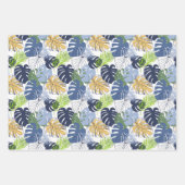 Monstera Botanisches Muster Geschenkpapier Set (Vorderseite)