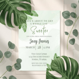 Monstera Bridal Shower Invitation Tropical Greener Einladung