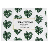 Monstera Danke Hochzeit Große Geschenktüte (Vorderseite)