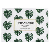 Monstera Danke Hochzeit Große Geschenktüte (Rückseite)