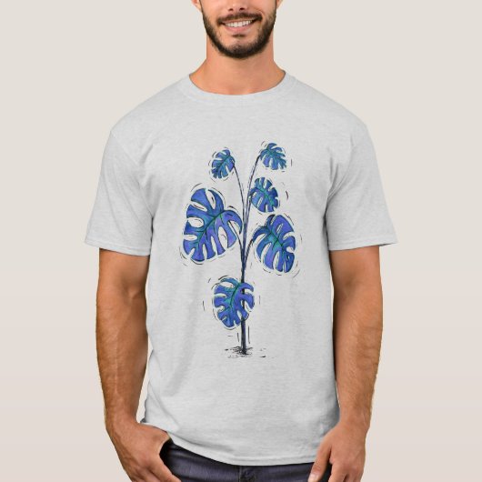 Monstera deliciosa blue version T-Shirt (Vorderseite)
