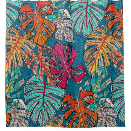 Monstera deliciosa duschvorhang