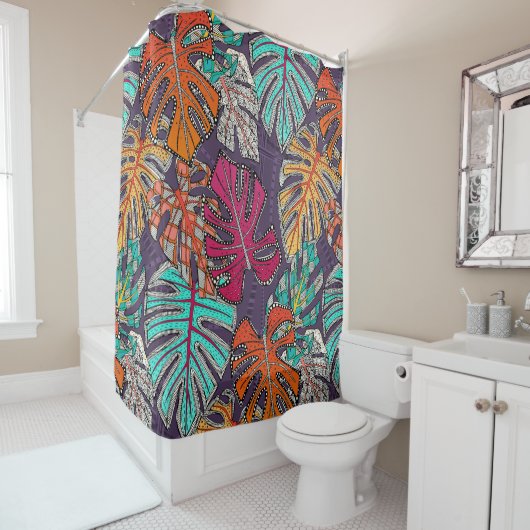 Monstera Deliciosa Duschvorhang (Beispiel)