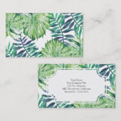 Monstera Deliciosa Hawaiian Island Tropics Blätter Visitenkarte (Vorne/Hinten)