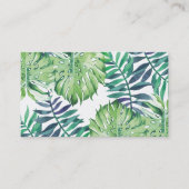 Monstera Deliciosa Hawaiian Island Tropics Blätter Visitenkarte (Vorderseite)