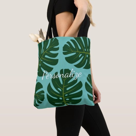 Monstera Deliciosa Palmenblatt Blumenbeete Tasche (Von Nahem)