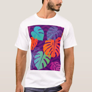 Monstera Deliciosa: Tropical Line Art. T-Shirt