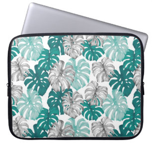 Monstera Duo Tone: Minimale Tropen Laptopschutzhülle