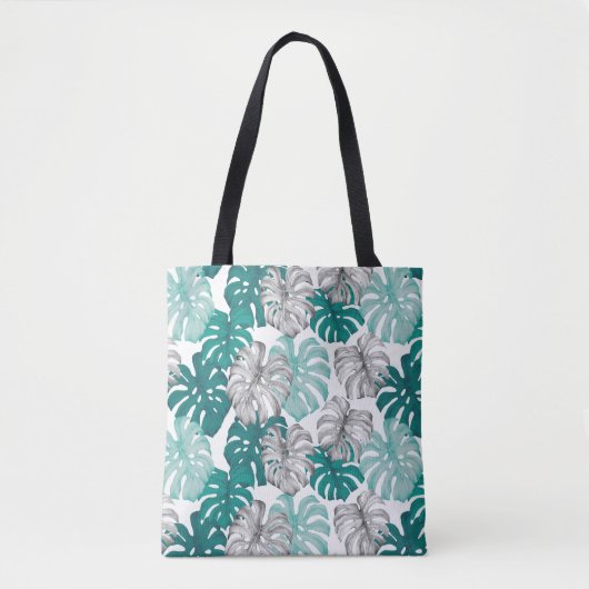 Monstera Duo Tone: Minimale Tropen Tasche (Vorderseite)