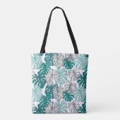 Monstera Duo Tone: Minimale Tropen Tasche (Rückseite)