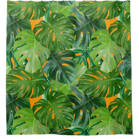 Monstera Duschvorhang (Vorderseite)