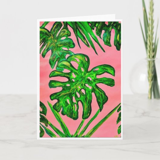 Monstera Einladung (Vorderseite)