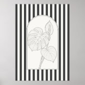 Monstera Elegante Blume Poster (Vorne)