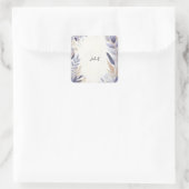 Monstera Emerald Green and Gold Brautparty Quadratischer Aufkleber (Tasche)