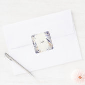 Monstera Emerald Green and Gold Brautparty Quadratischer Aufkleber (Umschlag)