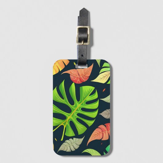 Monstera Fall Gepäckanhänger (Vorderseite Vertikal)