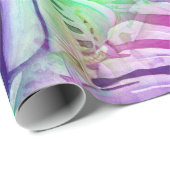 Monstera Farbenfrohe tropische Blätter Geschenkpapier (Rolleneckpunkt)