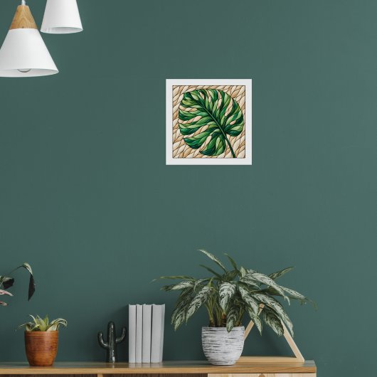Monstera-Fenster Poster (Wohnzimmer 1)