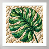 Monstera-Fenster Poster (Vorne)