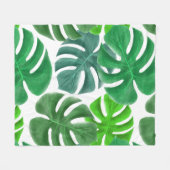 Monstera Fleecedecke (Vorderseite (Horizontal))