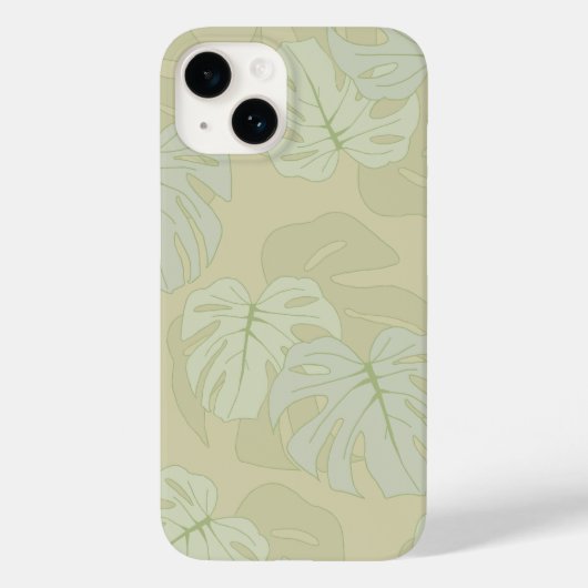 Monstera foliage in weichem Grün Case-Mate iPhone Hülle (Rückseite)