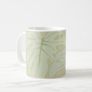 Monstera foliage in weichem Grün Kaffeetasse