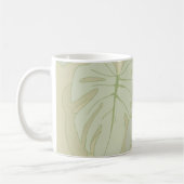Monstera foliage in weichem Grün Kaffeetasse (Links)