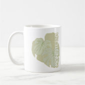 Monstera foliage in weichem Grün Kaffeetasse (Links)
