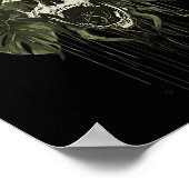 Monstera Funny Skull Plant Lover Nge Gardener Wome Poster (Ecke)