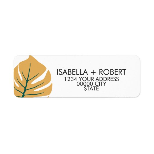 Monstera | Gelb | Moderne tropische Hochzeit (Vorne)