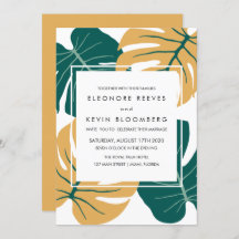 Monstera | Gelb | Tropische Blätter für die Hochze