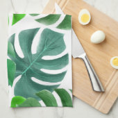 Monstera Geschirrtuch (Viertel Falte)