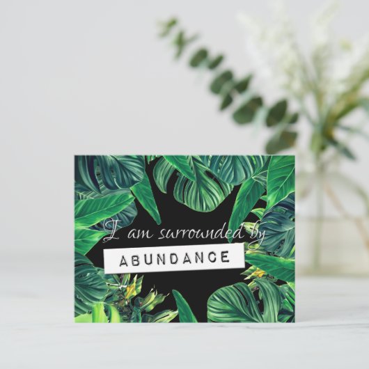 Monstera Gesetz der Attraktivität der Abundance Af Postkarte (Stehend Vorderseite)