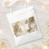 Monstera Gilded Gold Wedding Geschenktütchen (Ausgeschnitten)