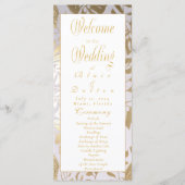 Monstera Gilded Gold Wedding Programm (Vorderseite)