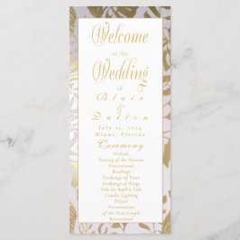 Monstera Gilded Gold Wedding Programm