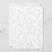 Monstera Gold & Green Brautparty Geometric Einladung (Rückseite)