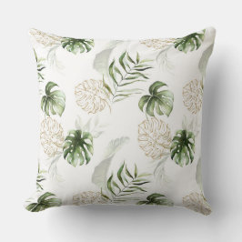 Monstera Gold Pattern Kissen