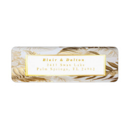 Monstera Gold Wedding Rücksendeadresse