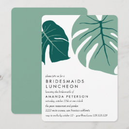 Monstera Green | Bridesmaids Luncheon Wedding Einladung