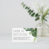 Monstera Greenera Tropical Display Dusche Begleitkarte (Stehend Vorderseite)