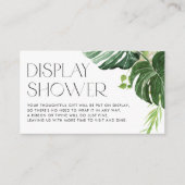 Monstera Greenera Tropical Display Dusche Begleitkarte (Vorderseite)