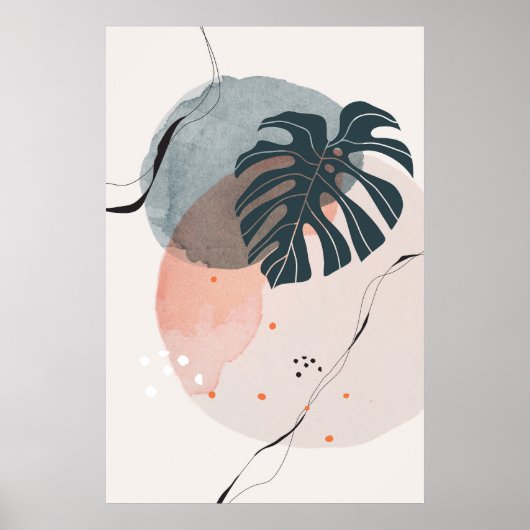 Monstera Greenery Poster (Vorne)