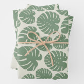 Monstera - grün geschenkpapier set (Beispiel)