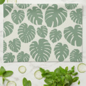 Monstera - grün geschirrtuch (Gefaltet)