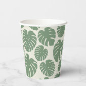 Monstera - grün pappbecher (Rückseite)