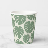 Monstera - grün pappbecher (Vorderseite)