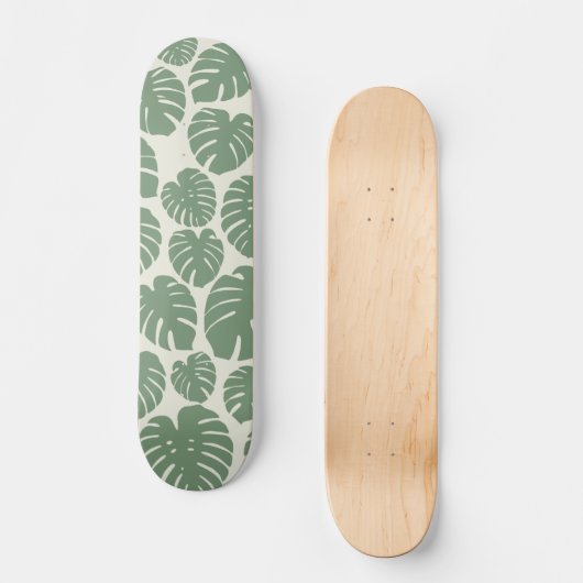 Monstera - grün skateboard (Vorderseite)