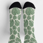 Monstera - grün socken (Oben)