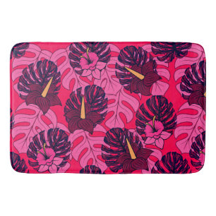 Monstera Hibiscus Spa Badematte